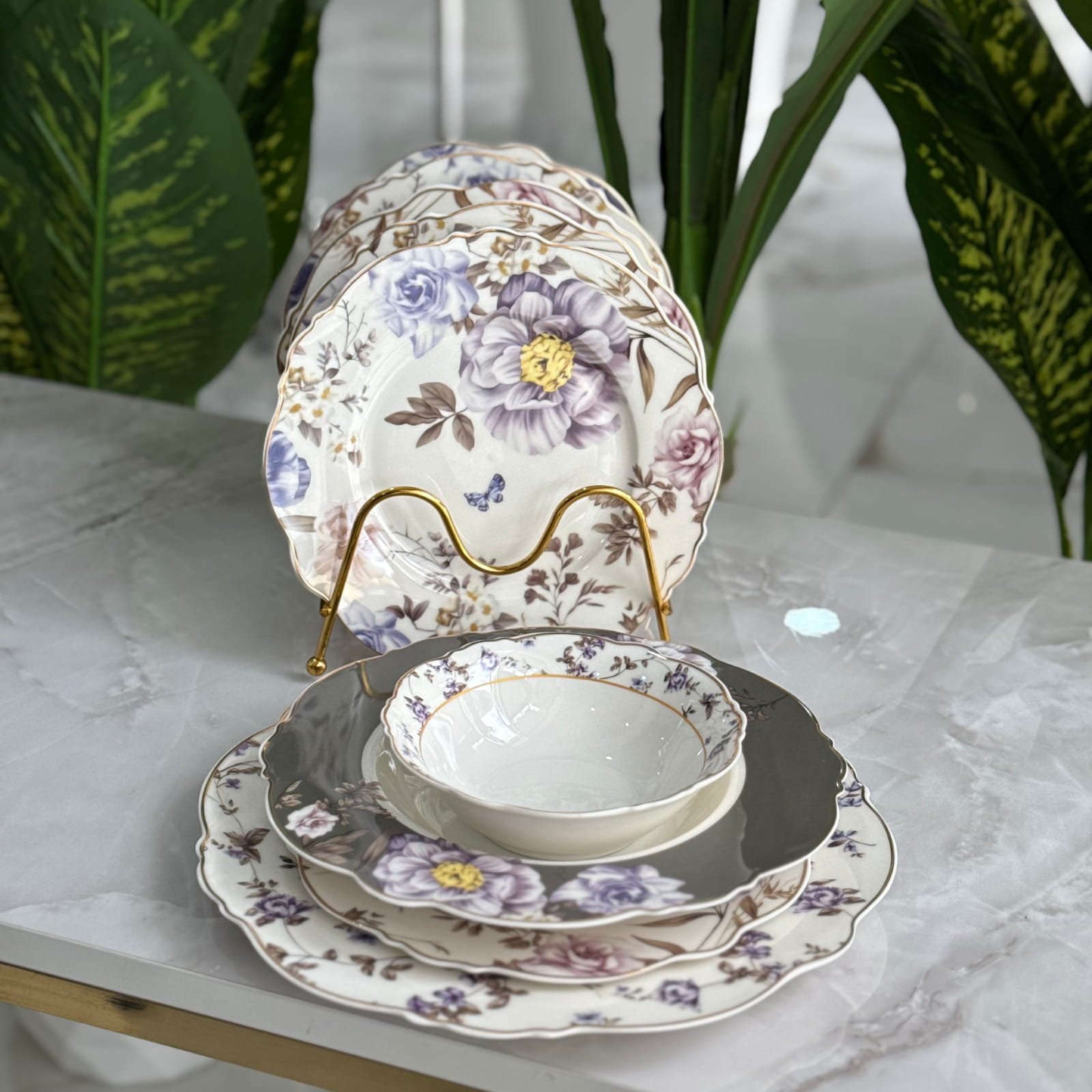 Service à table flower Violet – Image 2