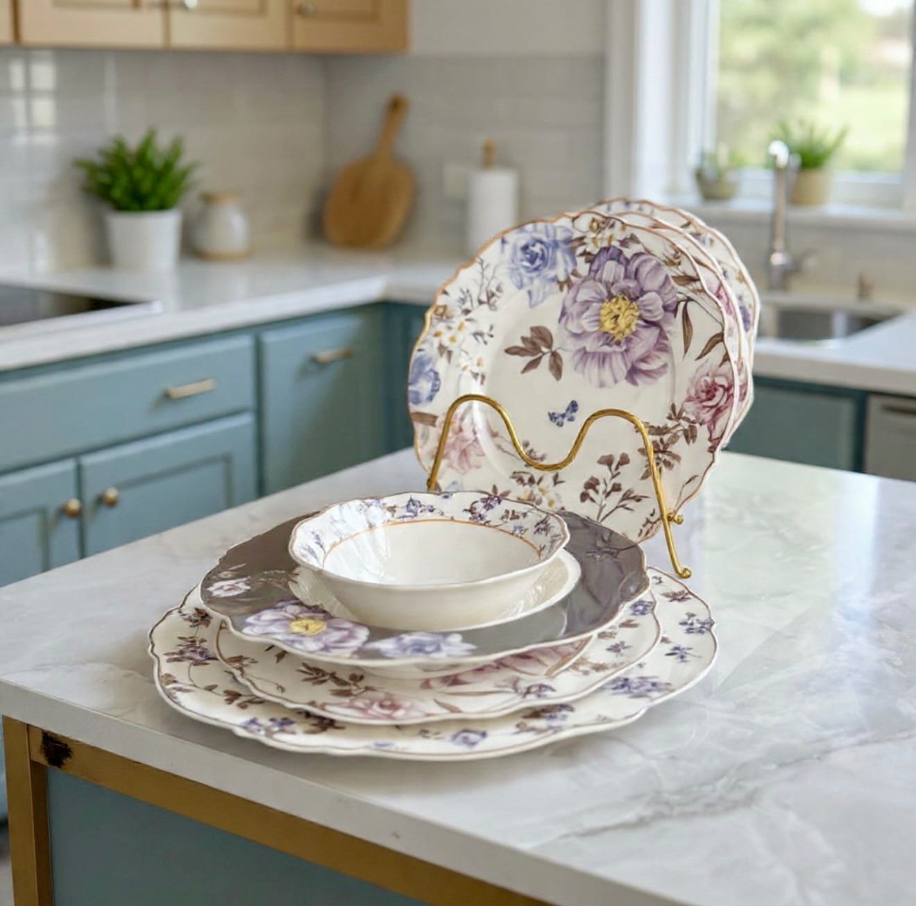 Service à table flower Violet