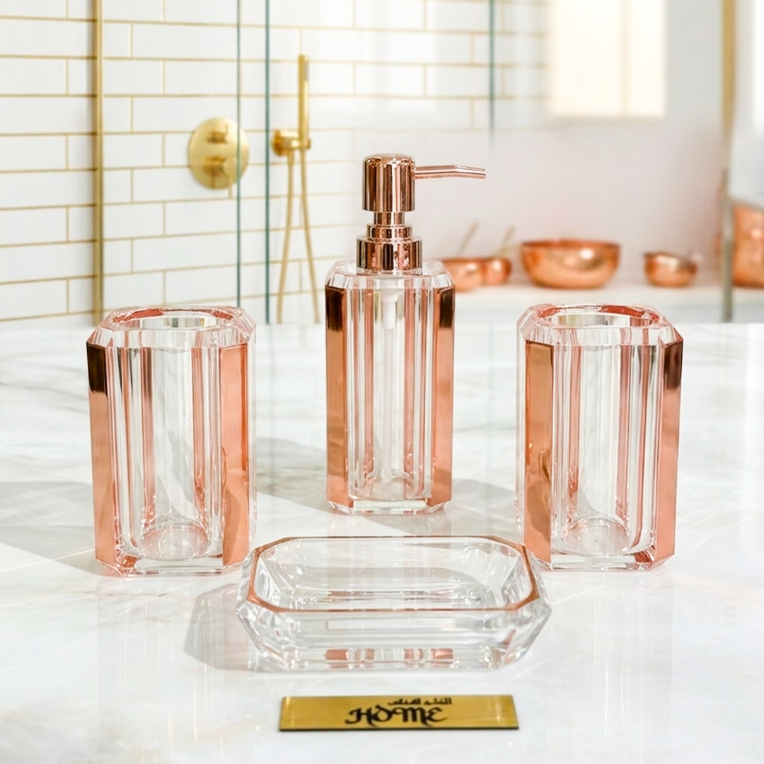 set salle de bain rose