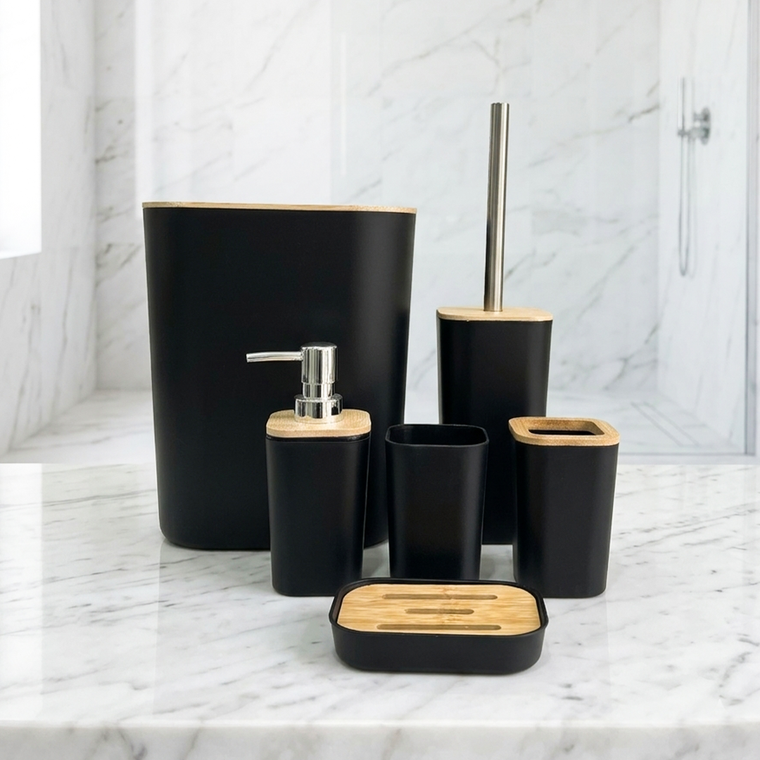série salle de bain noir carré