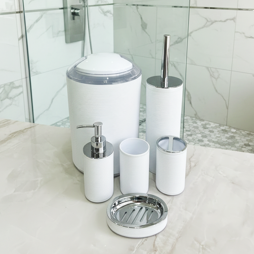 série salle de bain blanc rond