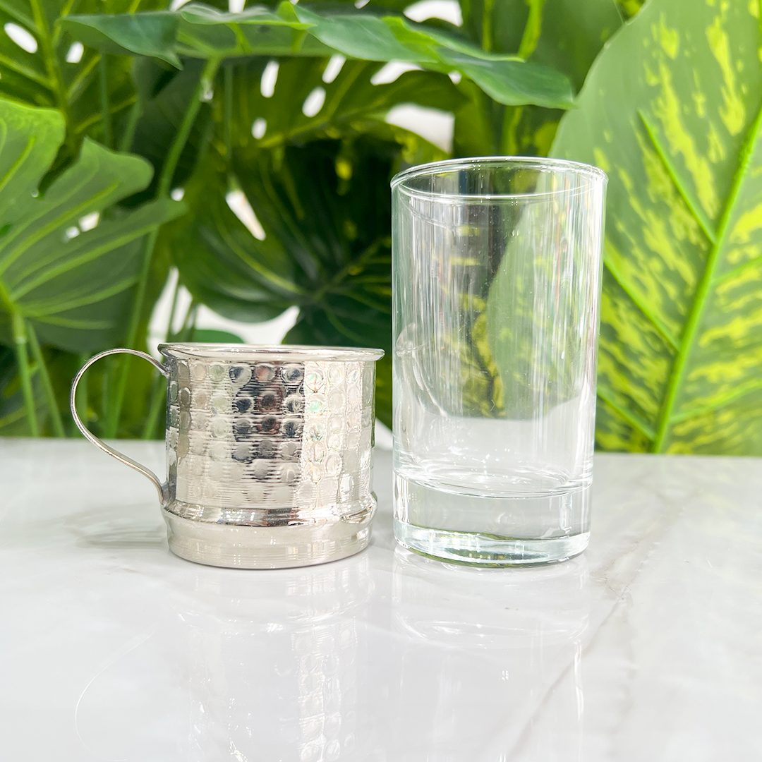 socle et verre a thé martelé – Image 5